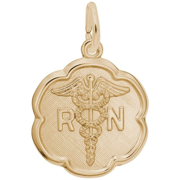 Gold Registered Nurse Charm