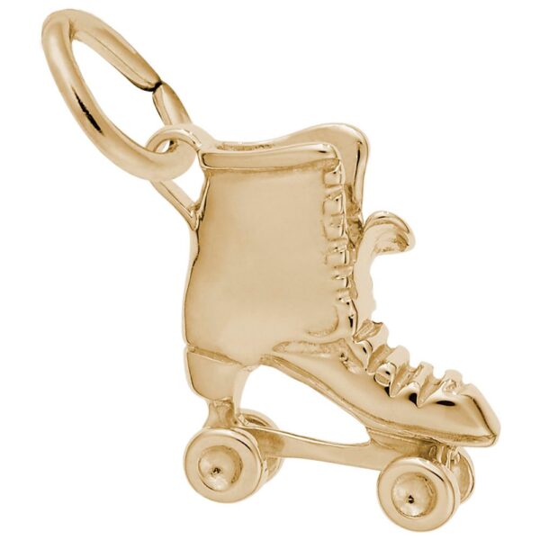 Gold Roller Skate Charm
