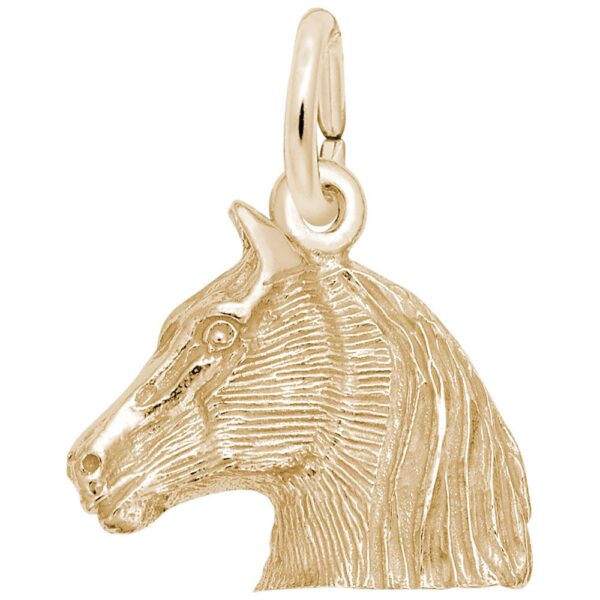 Gold Horse Head Charm