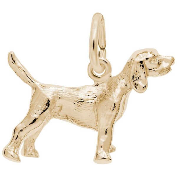 Gold Beagle Charm