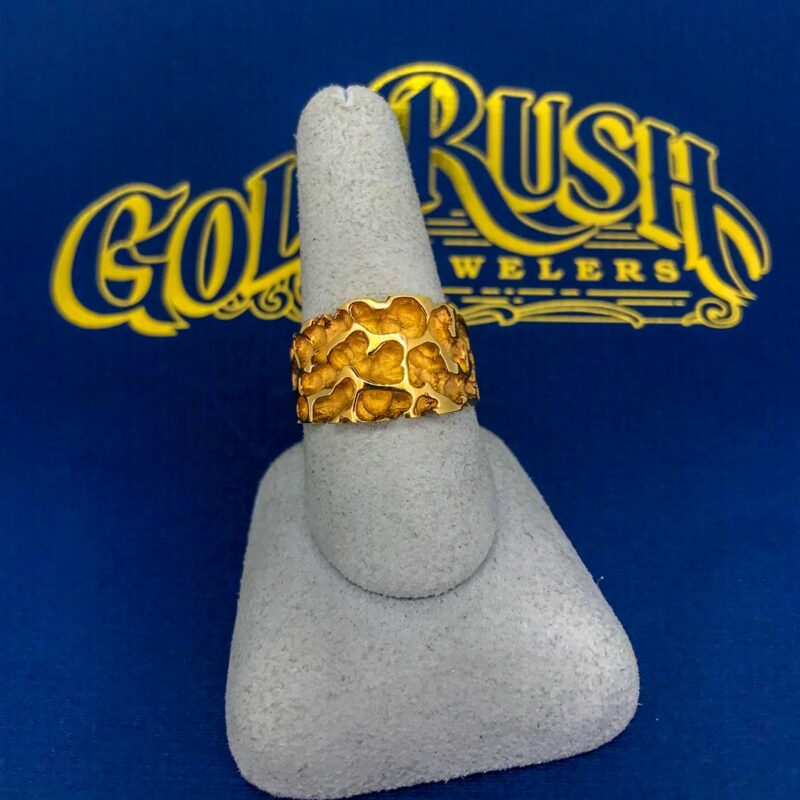 Inverted Gold Nugget Estate ring