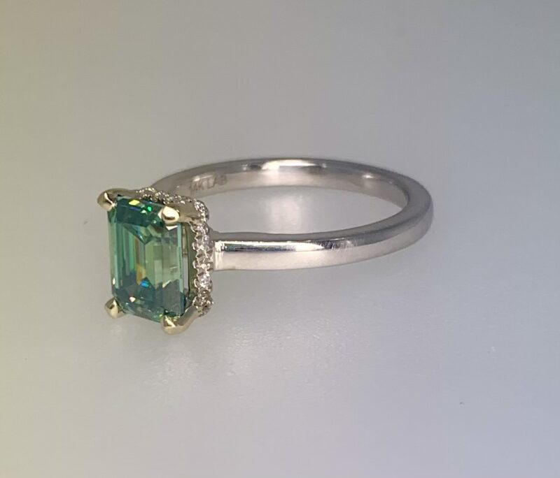 14k mint moissanite ring - Image 6
