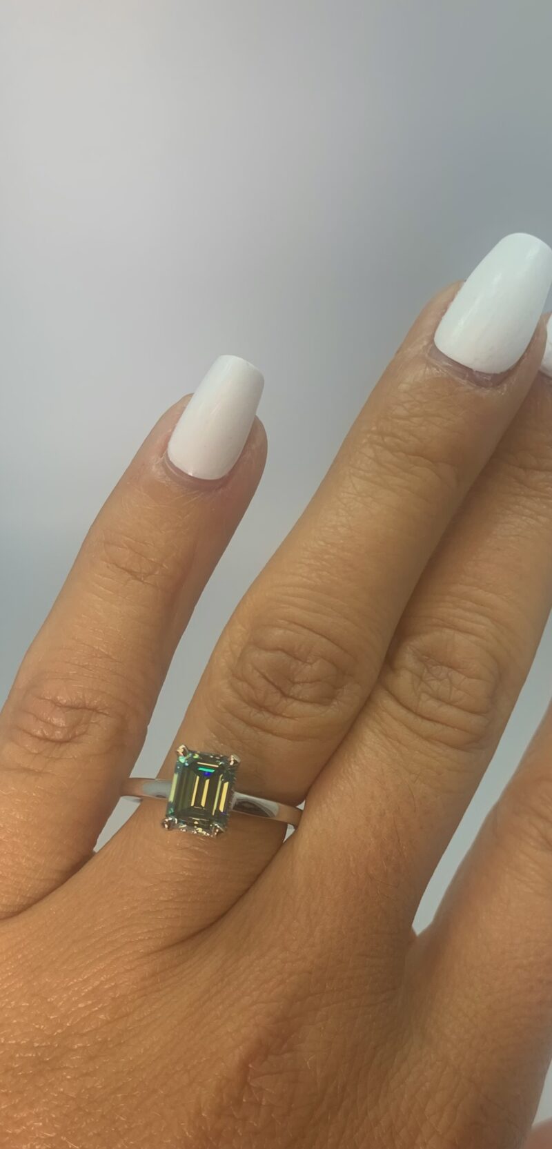 14k mint moissanite ring - Image 4