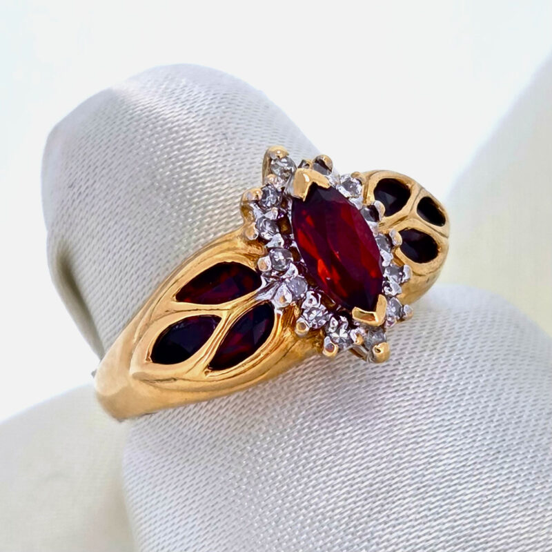 14k Fancy Garnet ring