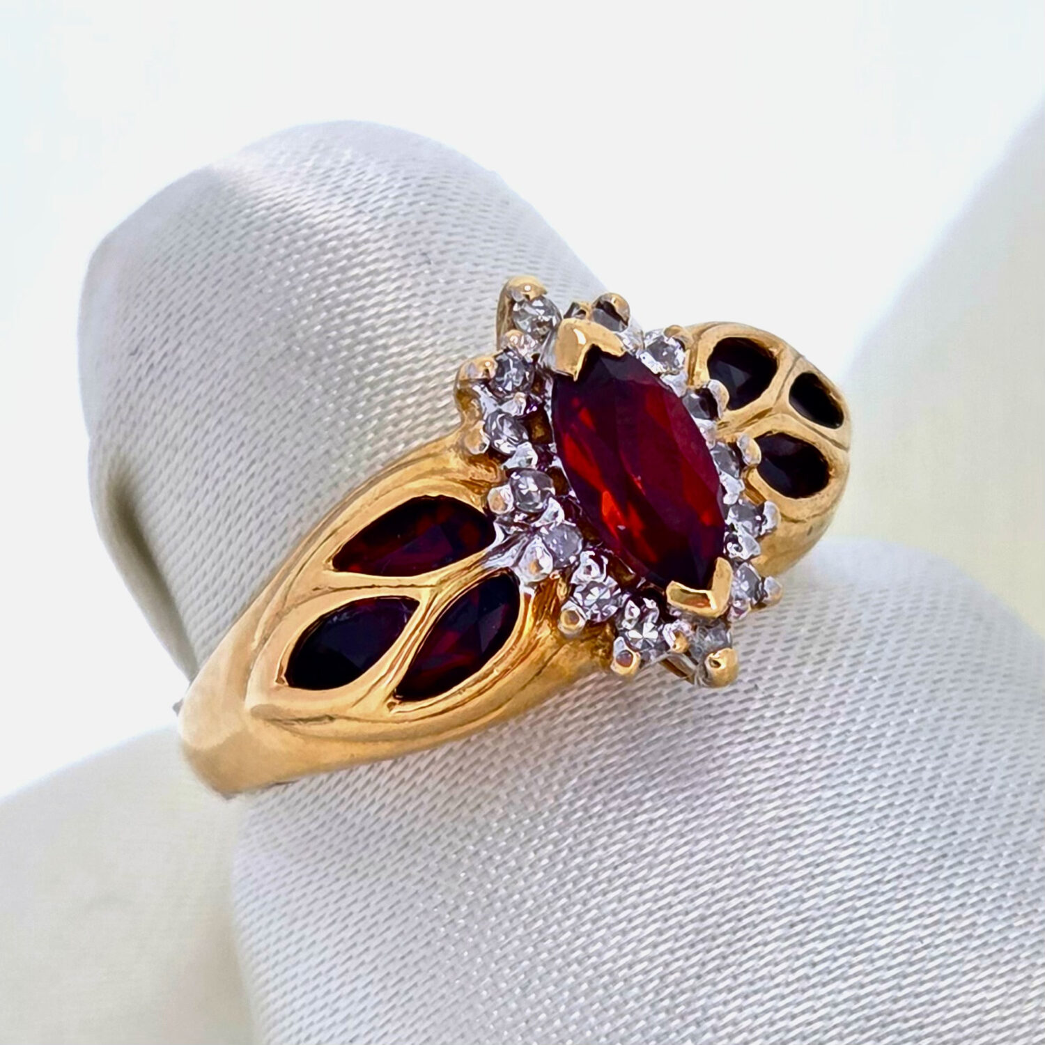 14k Fancy Garnet ring
