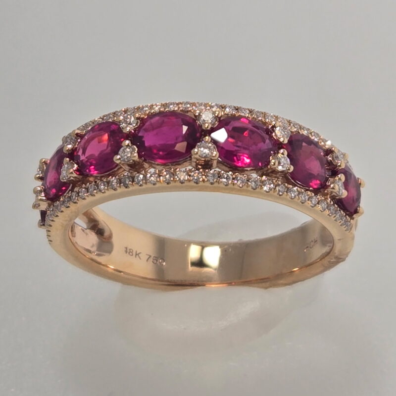 18k Ruby Ring with Diamond Accents